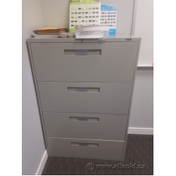 Global 4 Drawer Beige Lateral File Cabinet